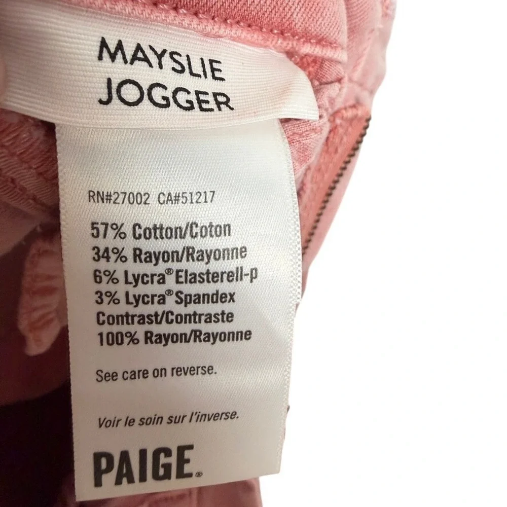 Paige Pink Maisie Jogger Pants Pastel Stretch Waist Casual Loungewear Comfort - Picture 5 of 11